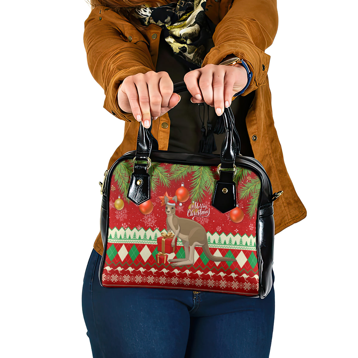 australia-christmas-shoulder-handbag-aussie-kangaroo-santa-merry-xmas