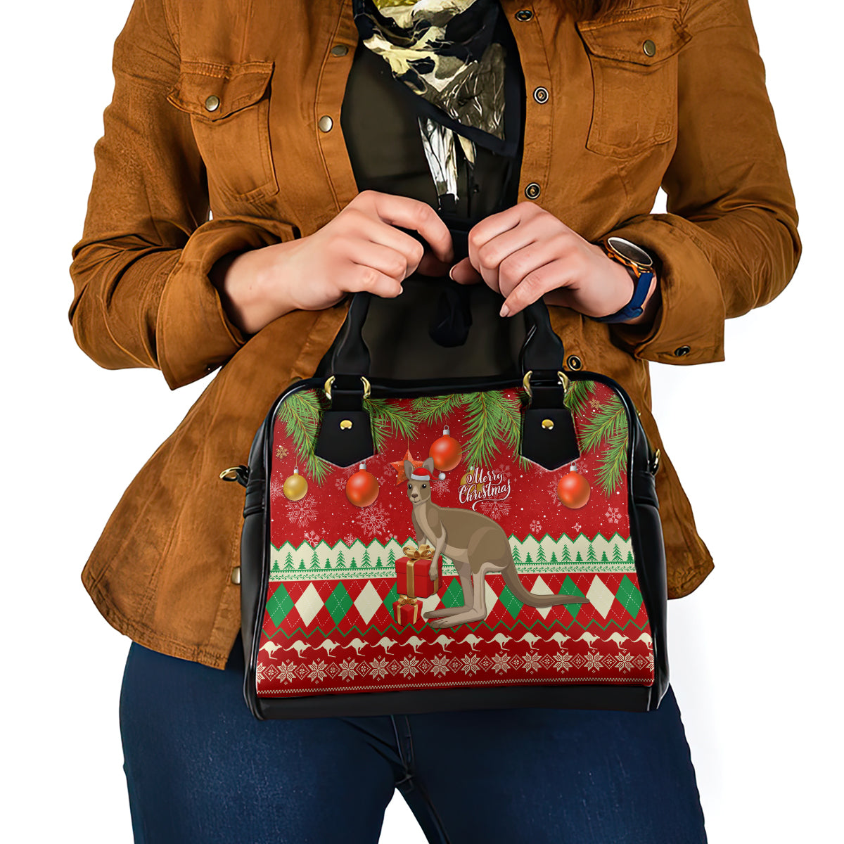 australia-christmas-shoulder-handbag-aussie-kangaroo-santa-merry-xmas