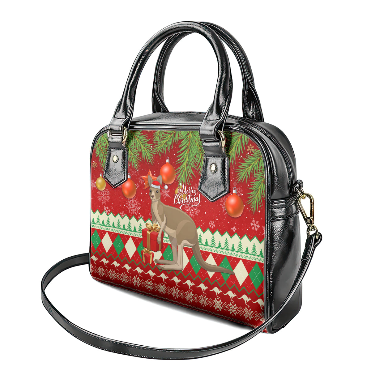 australia-christmas-shoulder-handbag-aussie-kangaroo-santa-merry-xmas