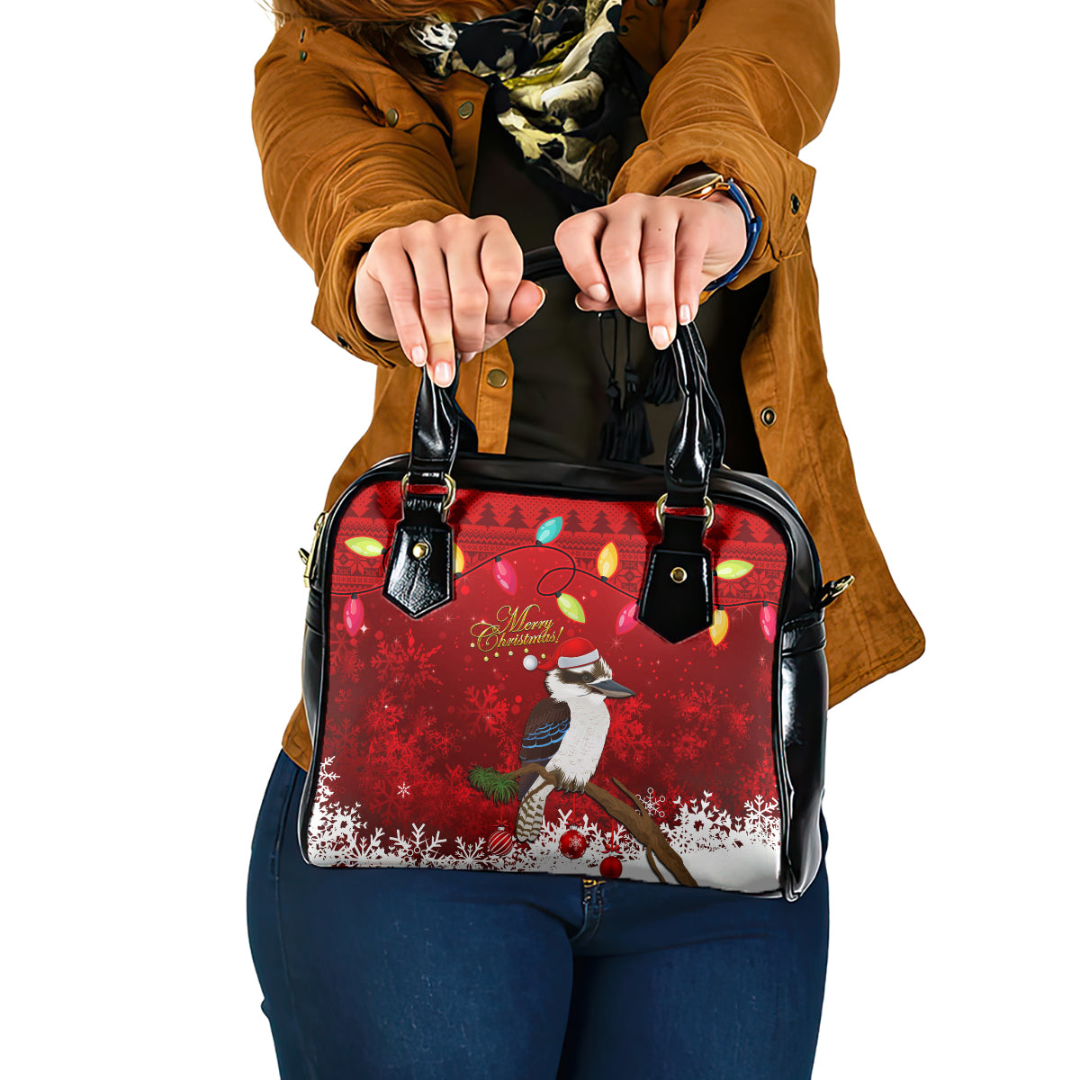 australia-christmas-shoulder-handbag-aussie-kookaburra-santa-merry-xmas