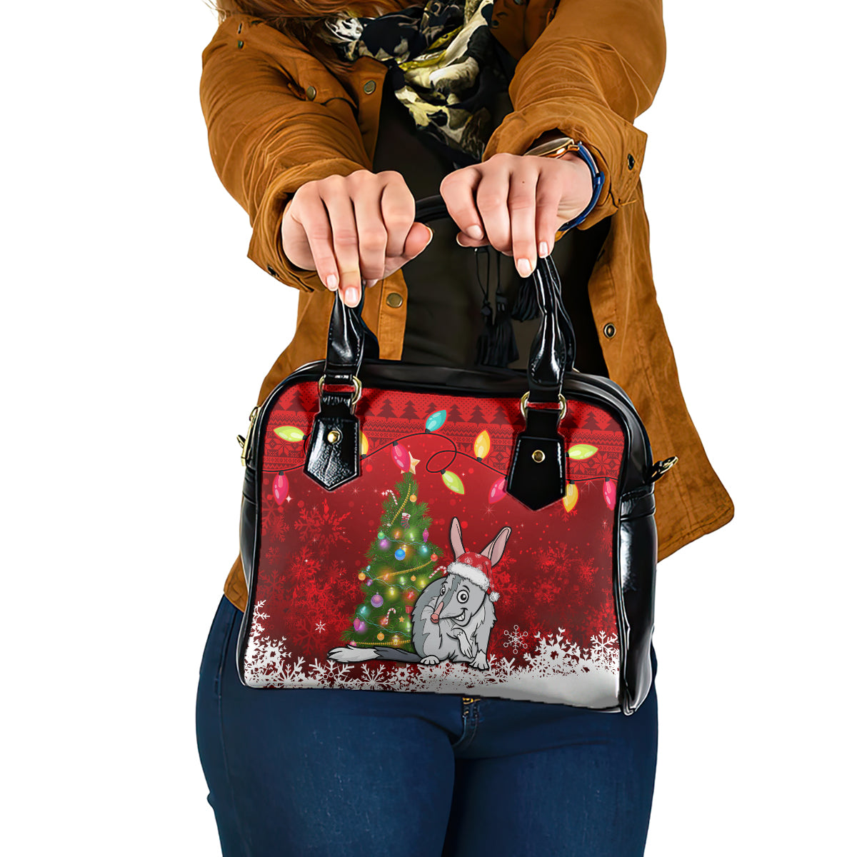 australia-christmas-shoulder-handbag-aussie-bilby-santa-merry-xmas