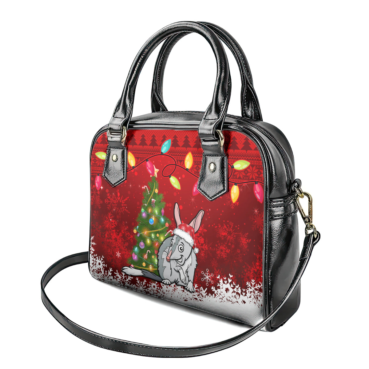 australia-christmas-shoulder-handbag-aussie-bilby-santa-merry-xmas