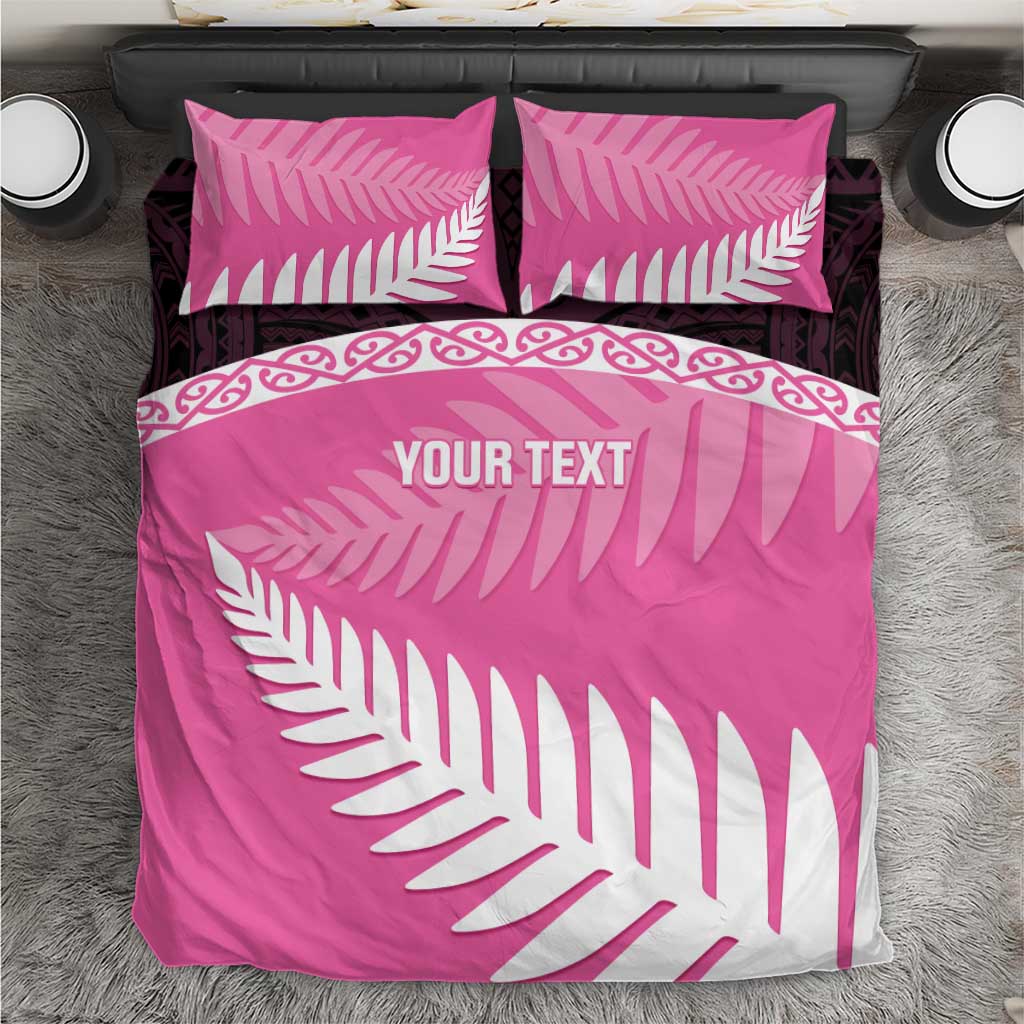 Custom New Zealand Aotearoa Cricket Bedding Set Go White Silver Fern