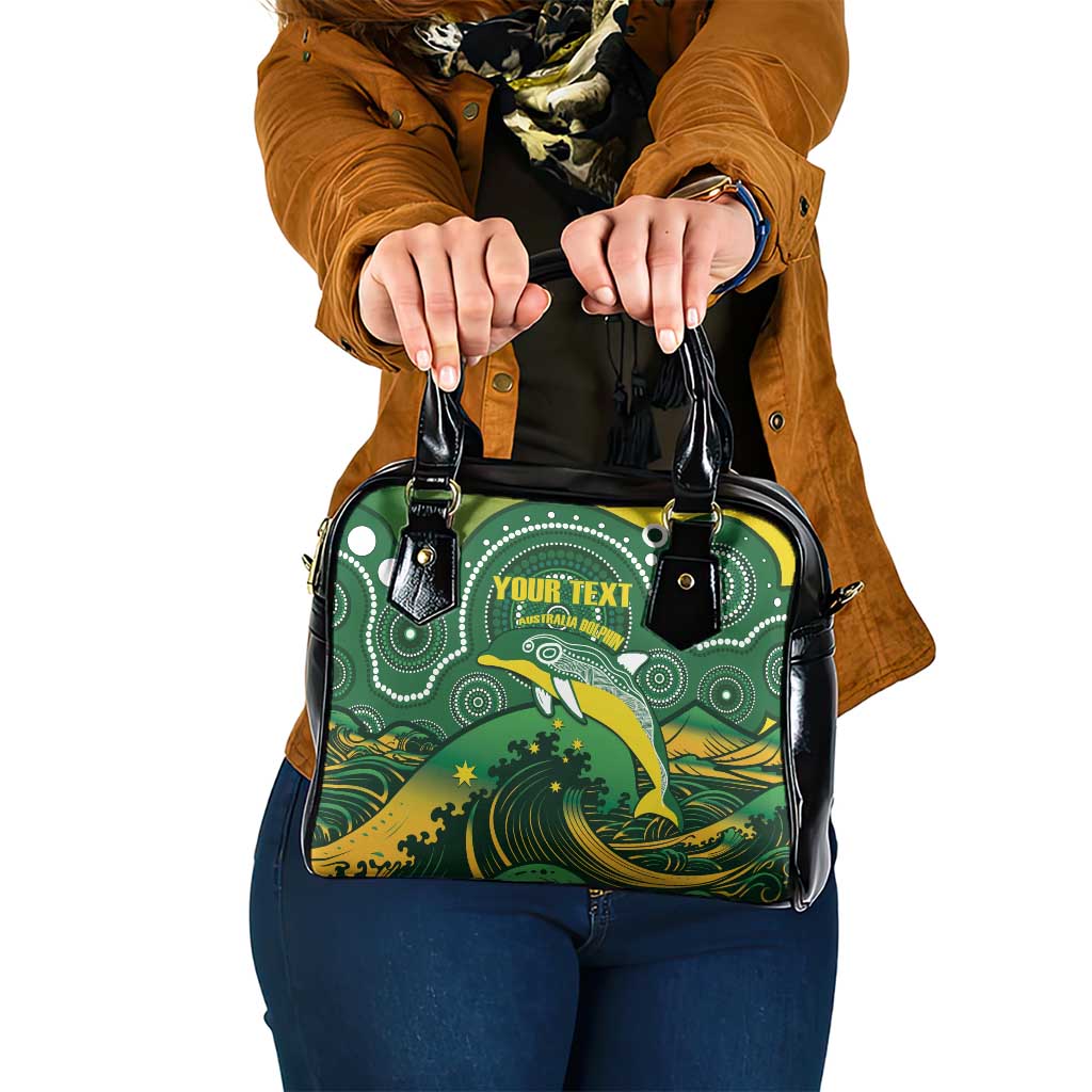 Personalised Australia Swimming Shoulder Handbag Aussie Dolphin Aboriginal National Color