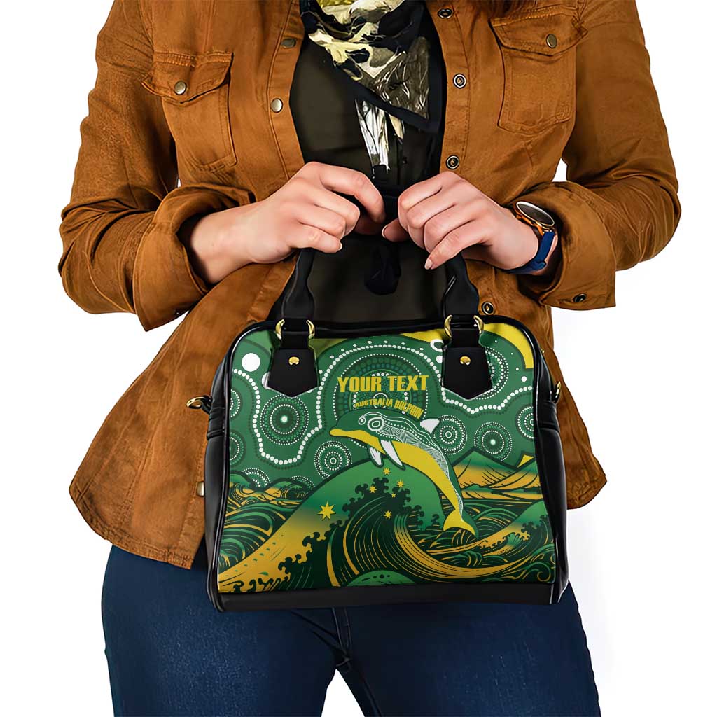 Personalised Australia Swimming Shoulder Handbag Aussie Dolphin Aboriginal National Color