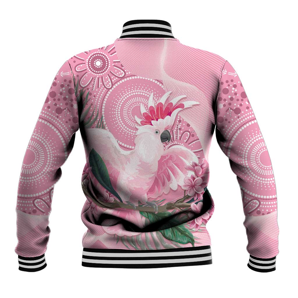 Pink Cockatoo Australia Baseball Jacket Aussie Cacatua Leadbeateri - Aboriginal Art