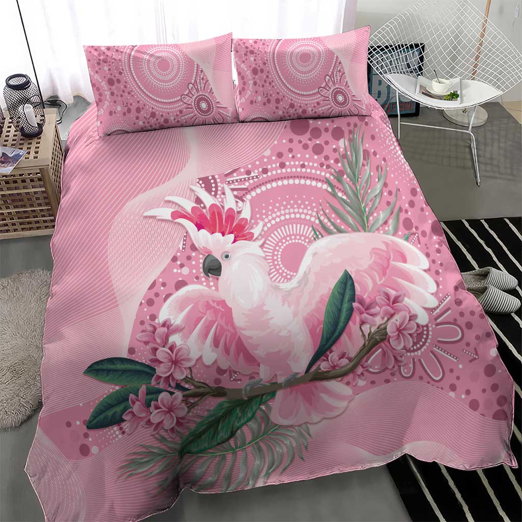 Pink Cockatoo Australia Bedding Set Aussie Cacatua Leadbeateri - Aboriginal Art