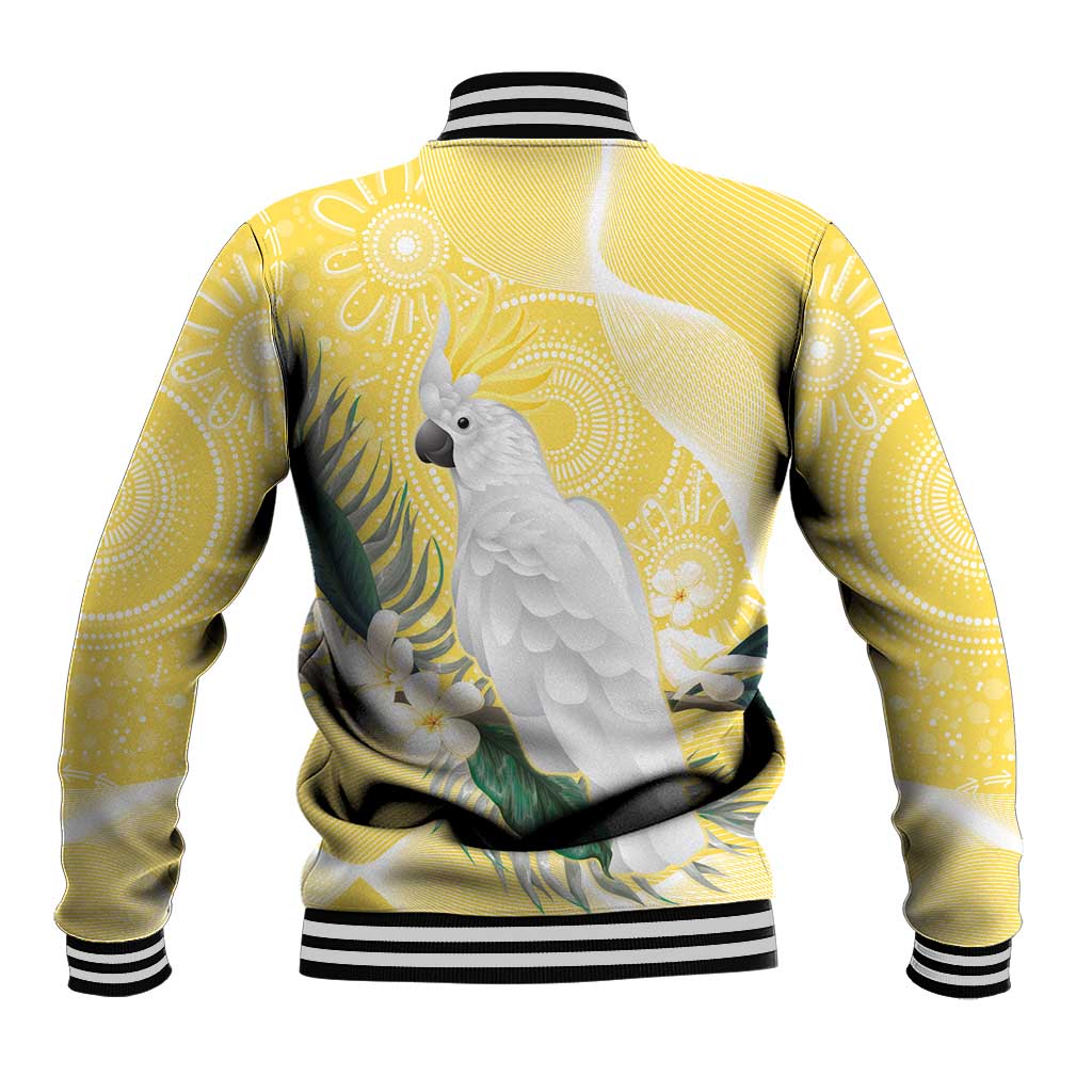 Australia Cacatua Galerita Baseball Jacket Sulphur-Crested Cockatoo - Aboriginal Art