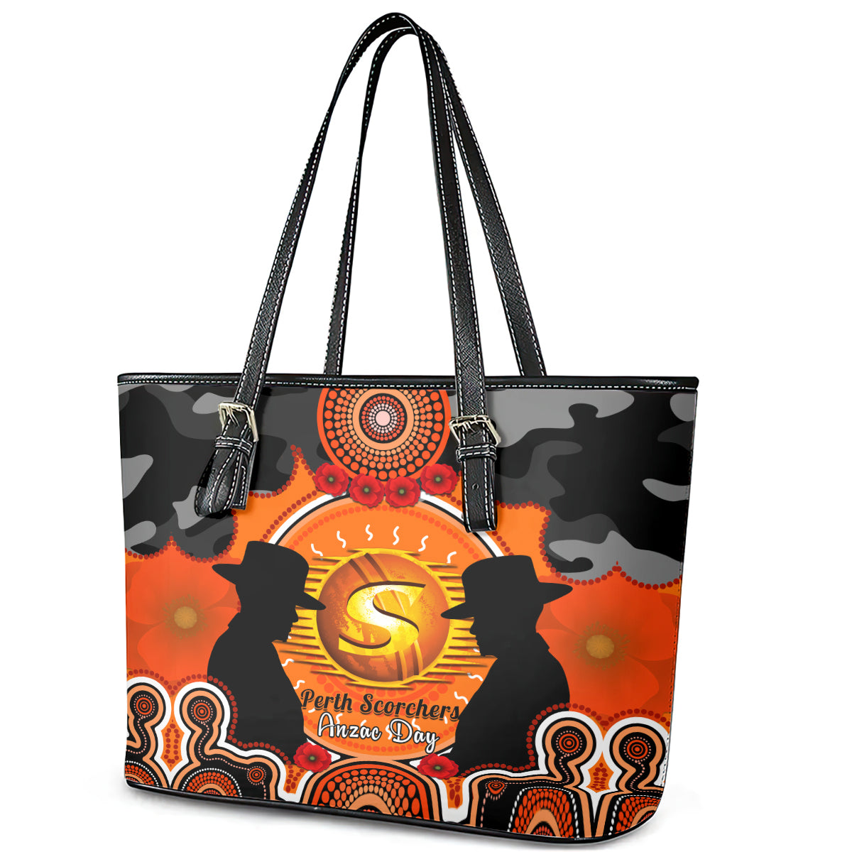 perth-scorchers-anzac-2024-leather-tote-bag-lest-we-forget-poppy-mix-camouflage