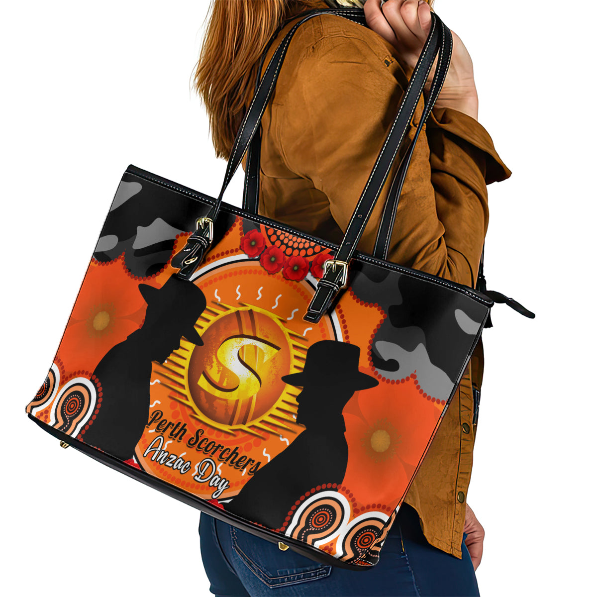 perth-scorchers-anzac-2024-leather-tote-bag-lest-we-forget-poppy-mix-camouflage