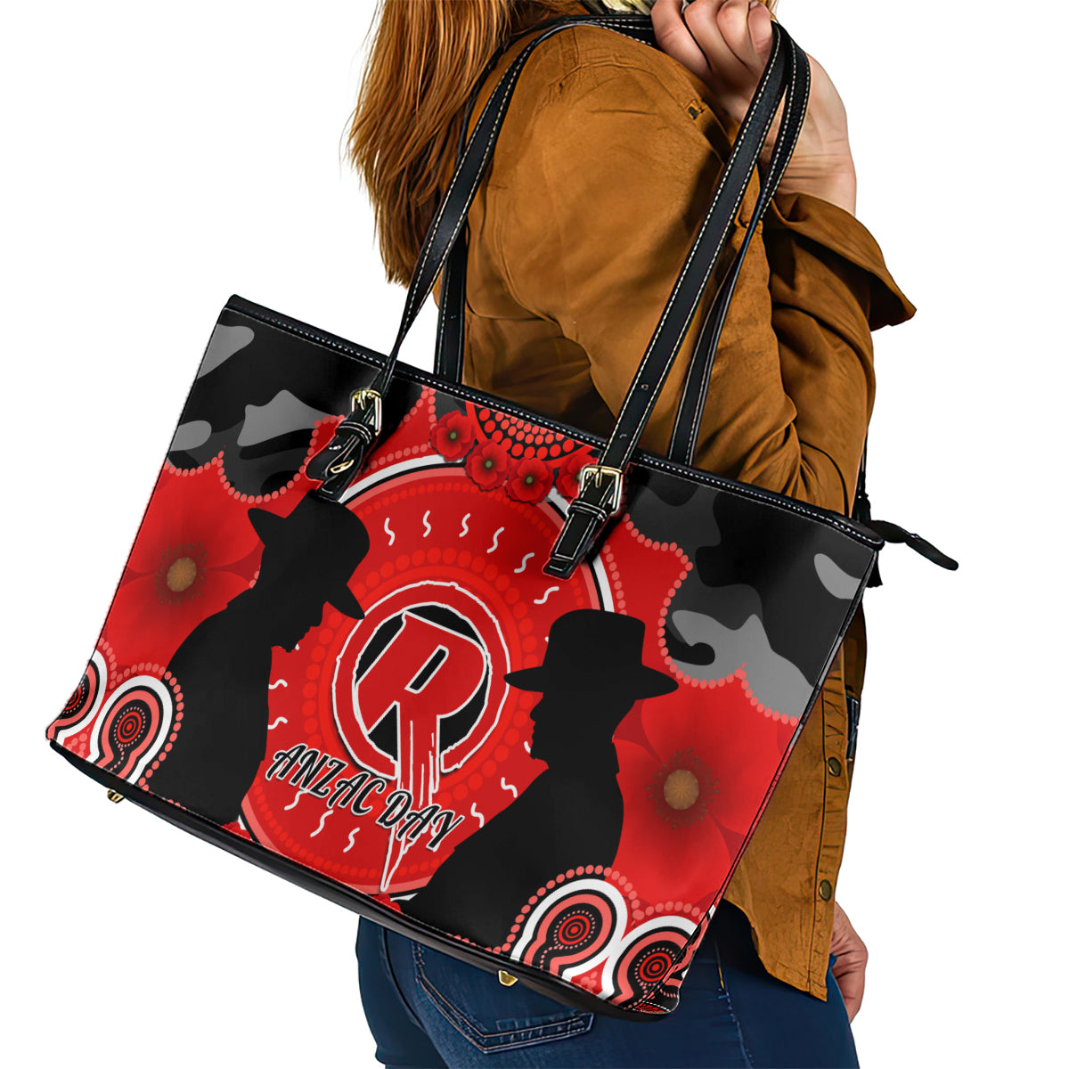 melbourne-renegades-anzac-2024-leather-tote-bag-lest-we-forget-poppy-mix-camouflage