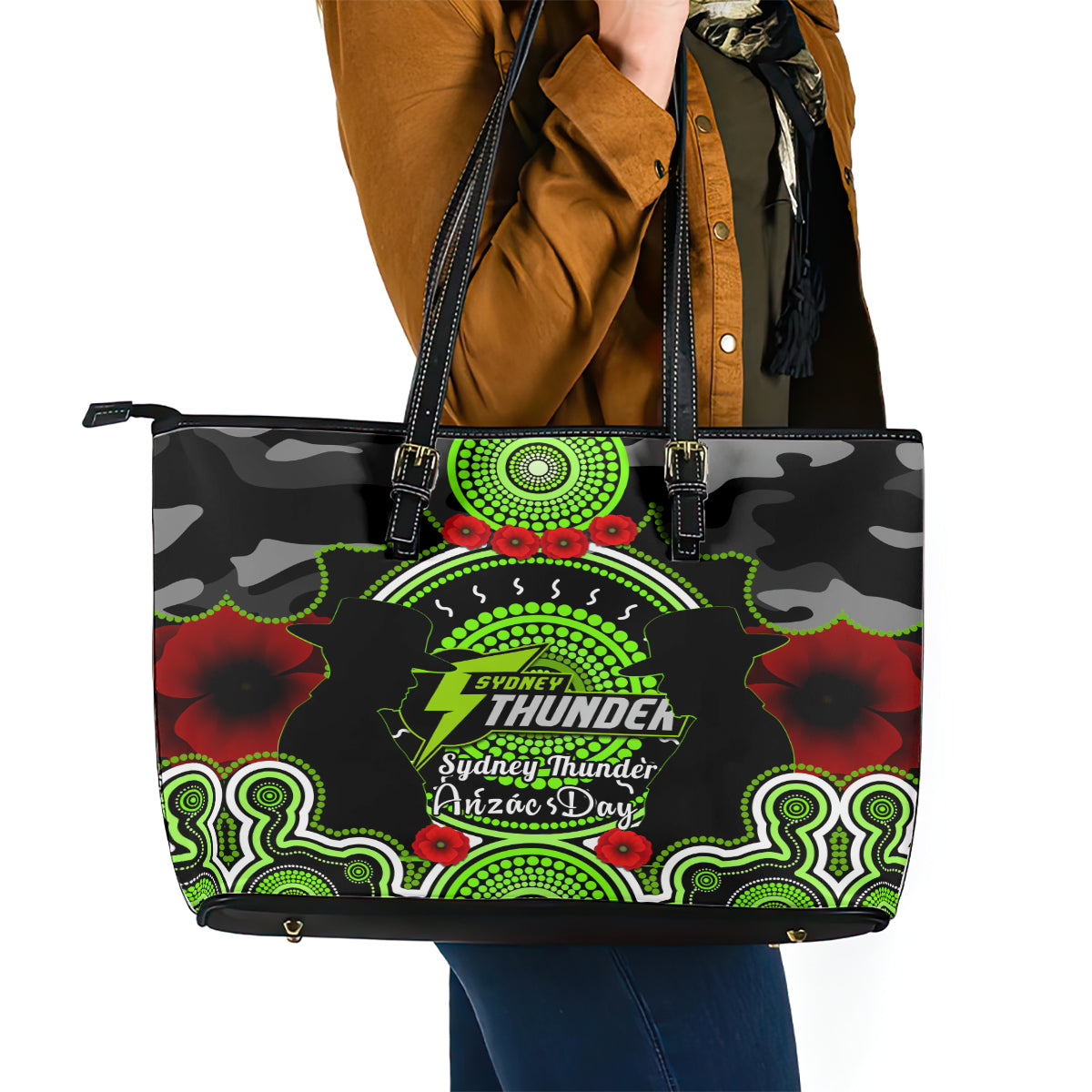 sydney-thunder-anzac-2024-leather-tote-bag-lest-we-forget-poppy-mix-camouflage