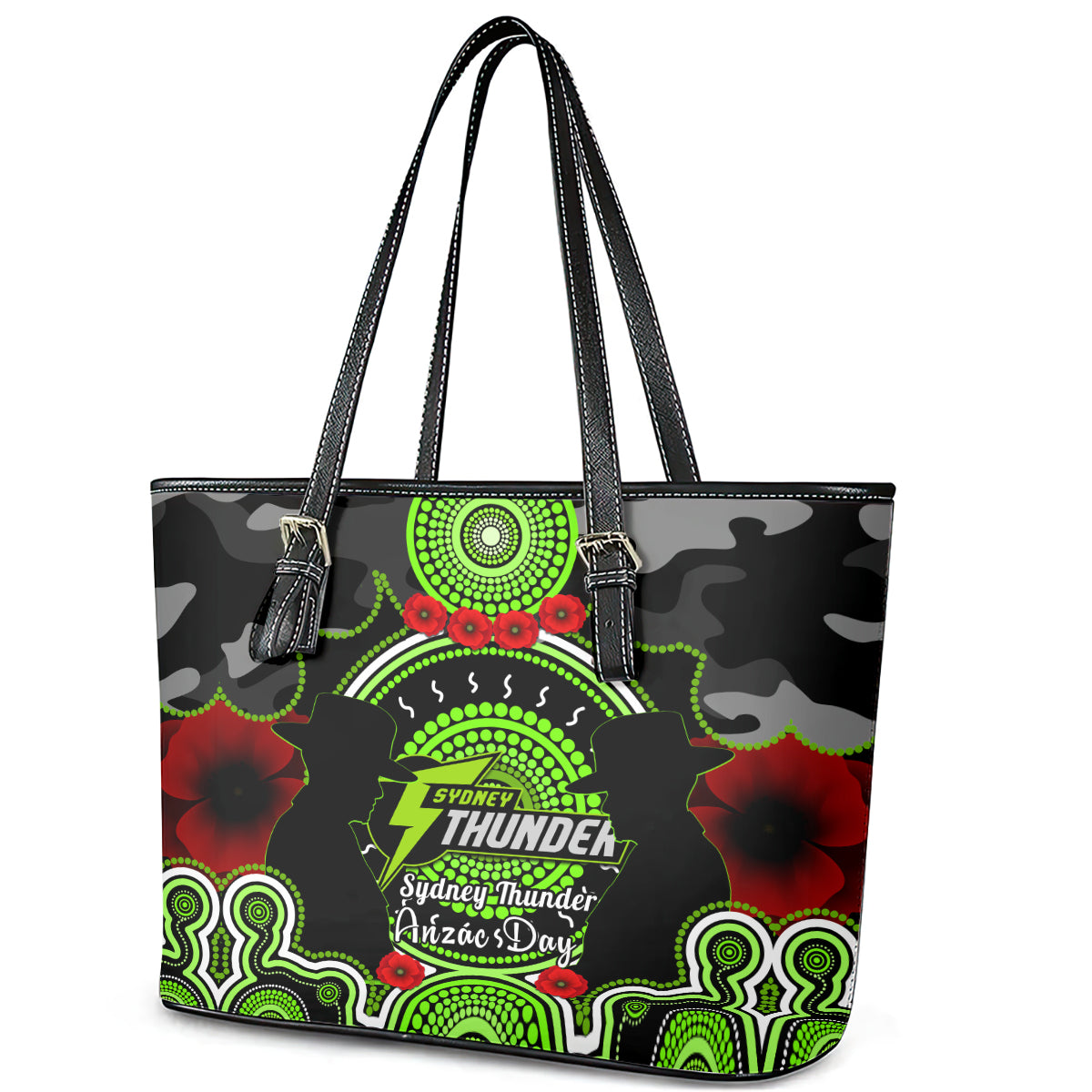 sydney-thunder-anzac-2024-leather-tote-bag-lest-we-forget-poppy-mix-camouflage