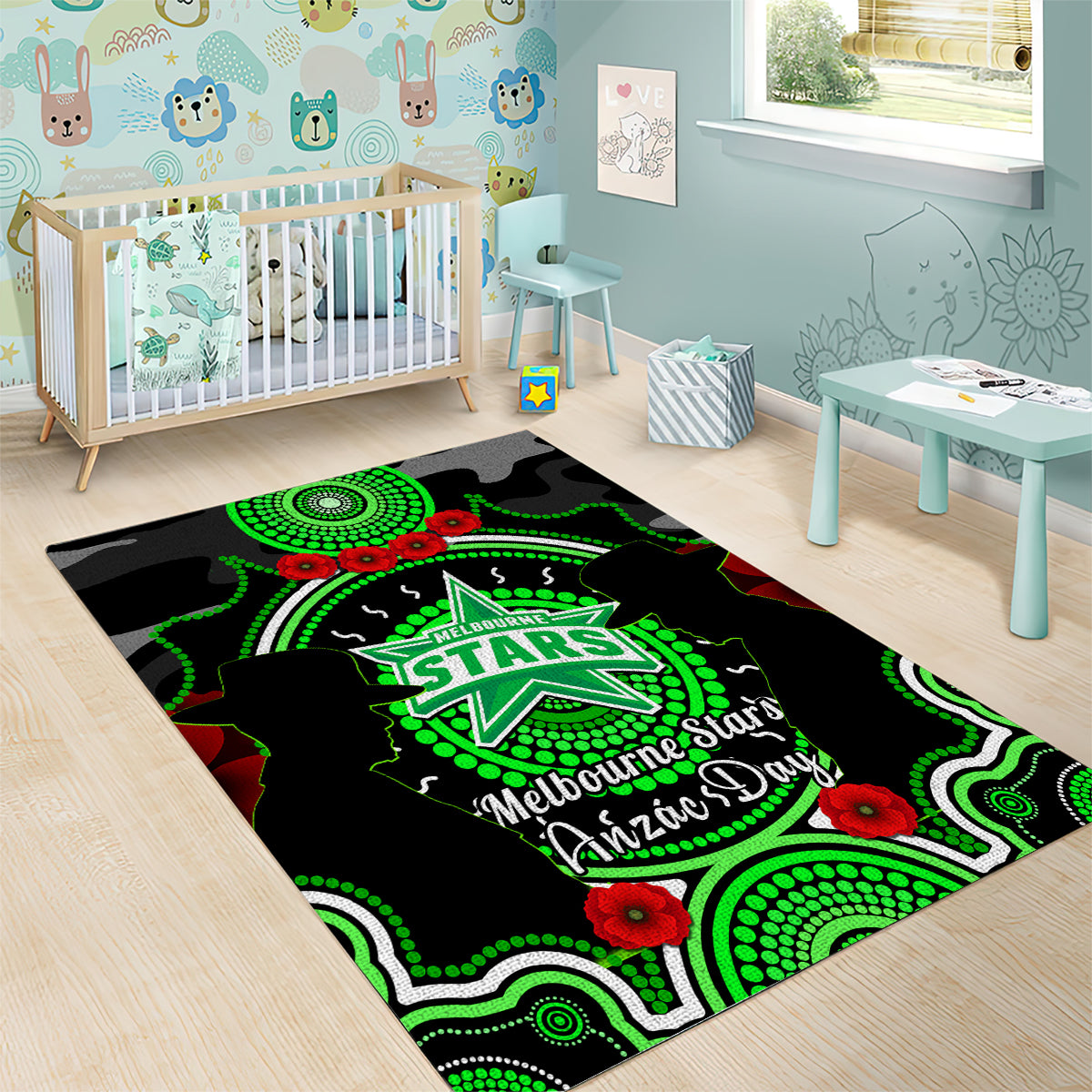 melbourne-stars-anzac-2024-area-rug-lest-we-forget-poppy-mix-camouflage