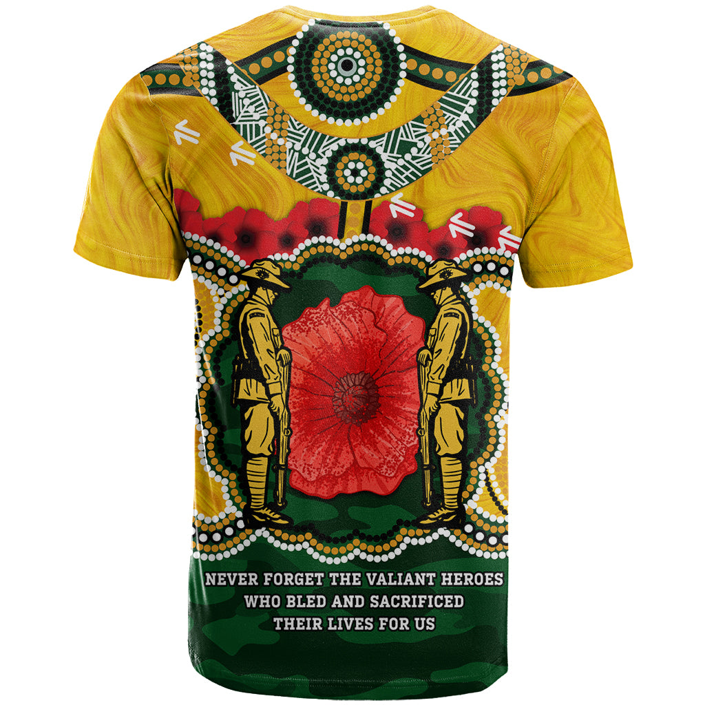 Matildas ANZAC Day 2024 T Shirt Australian Army We Will Remember Them Aboriginal Art