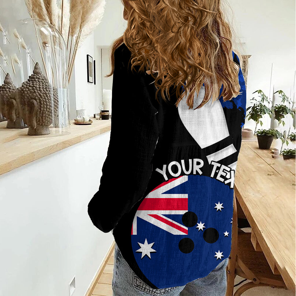 Personalised Australia Bowling Born To Bowl Women Casual Shirt Grunge Style