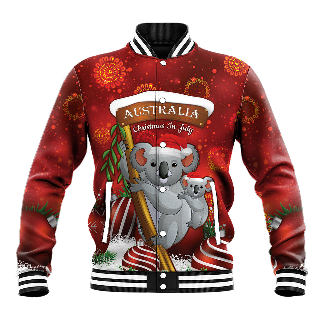 Australia Koala Baseball Jacket Christmas In July - Red