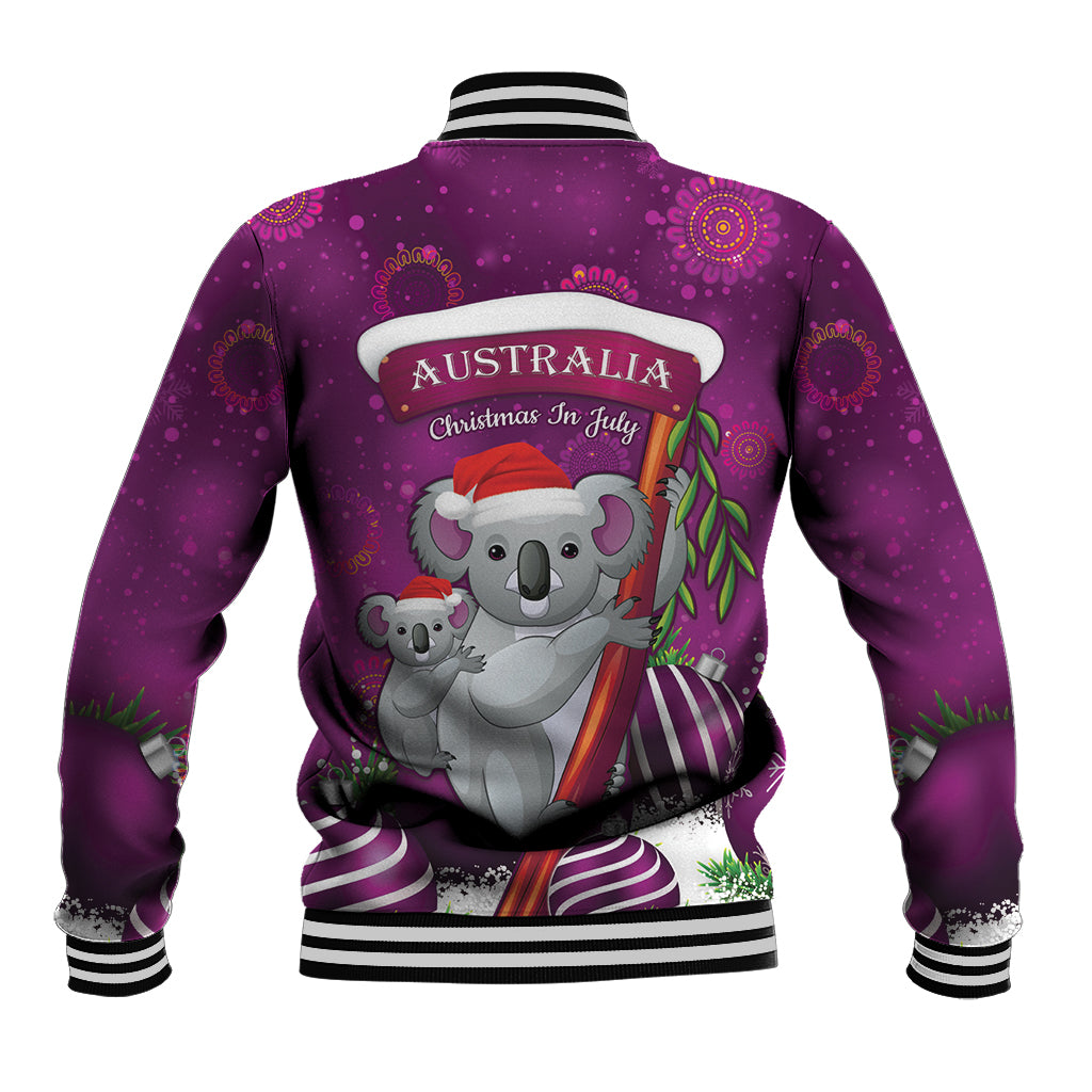 Australia Koala Baseball Jacket Christmas In July - Purple