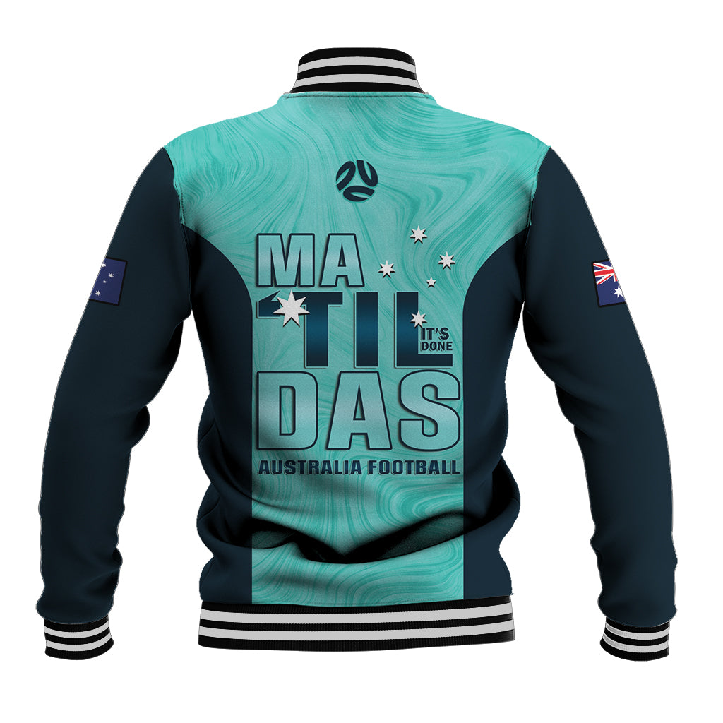 Australia Soccer Baseball Jacket Raso Matildas Turquoise Version