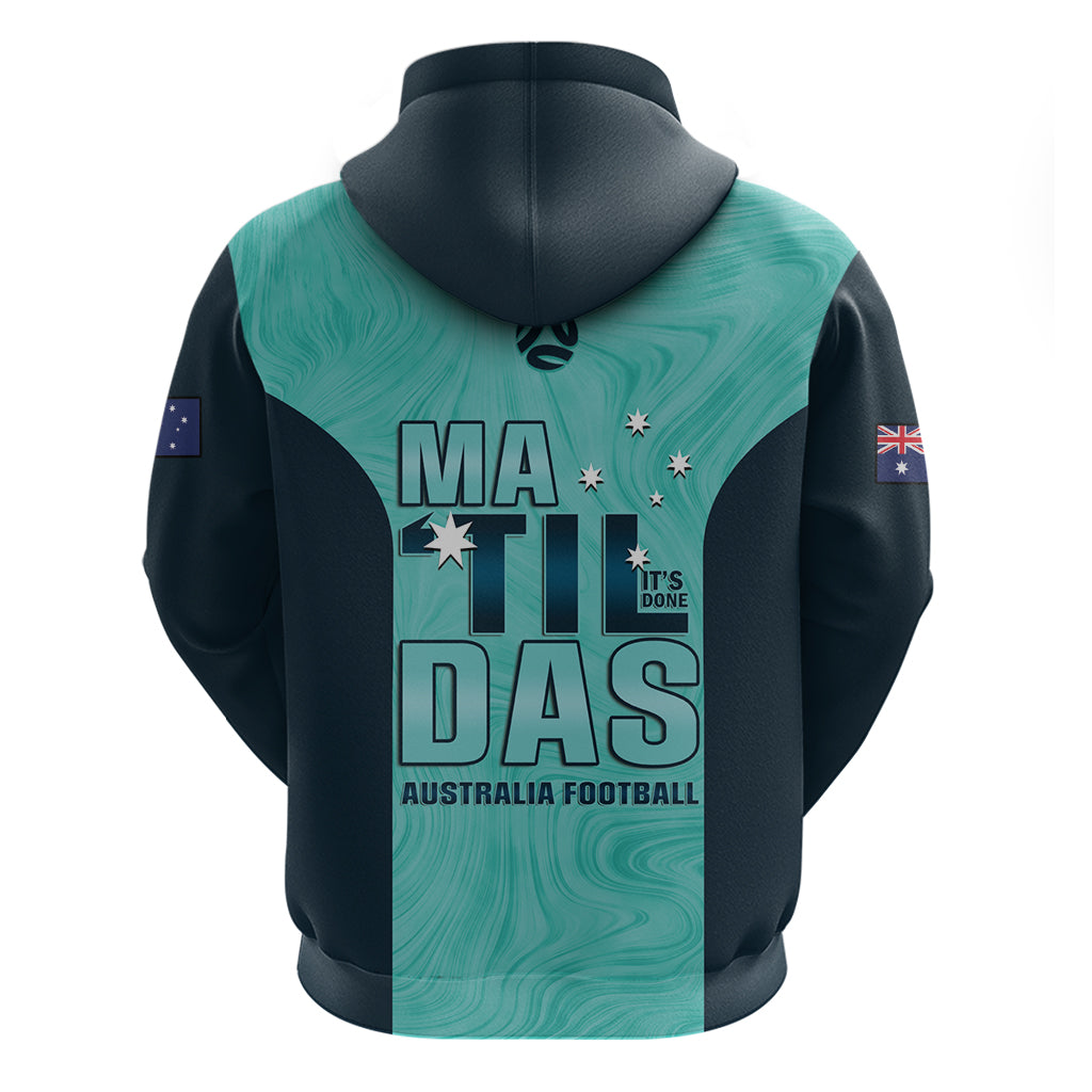 Australia Soccer Hoodie Raso Matildas Turquoise Version