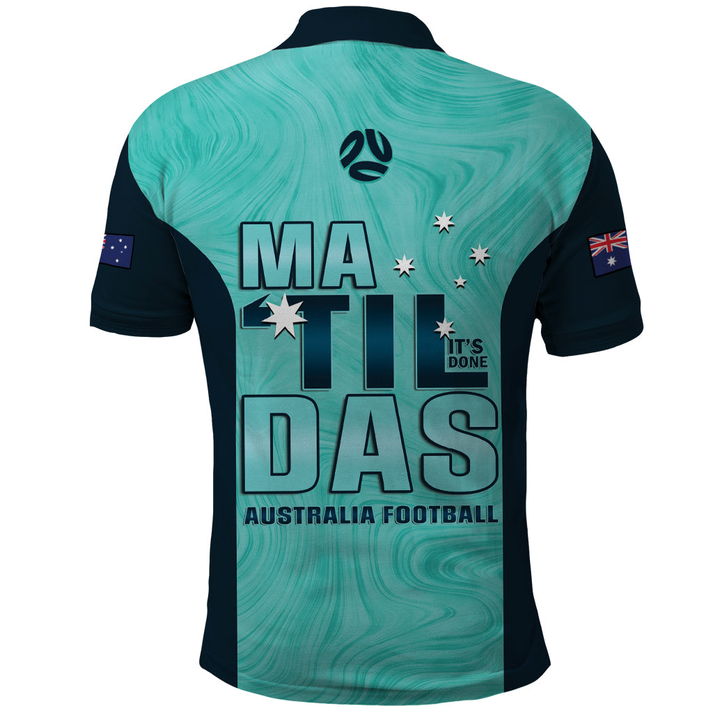 Australia Soccer Polo Shirt Raso Matildas Turquoise Version