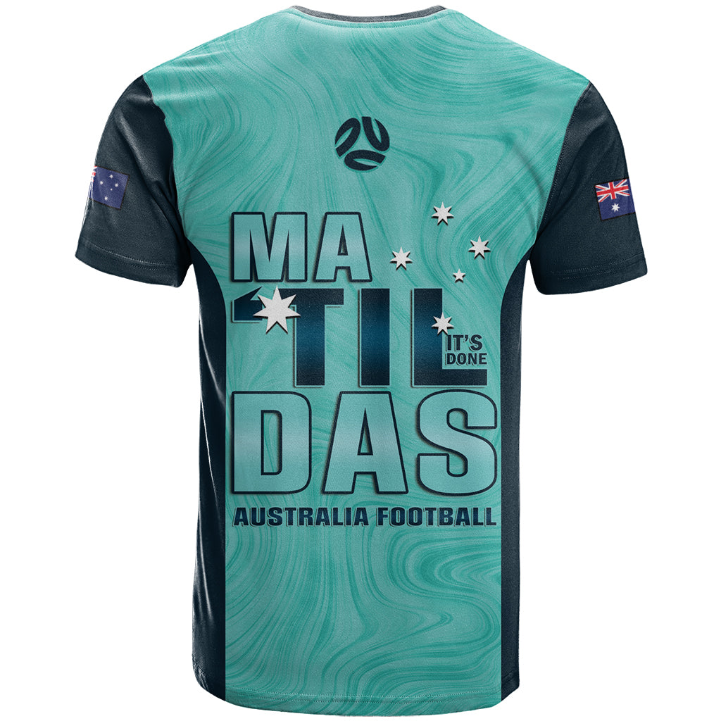 Australia Soccer T Shirt Raso Matildas Turquoise Version