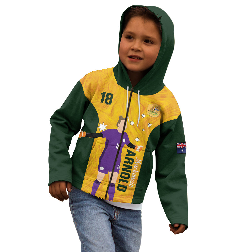 Australia Soccer Kid Hoodie Arnold Matildas Gold Version