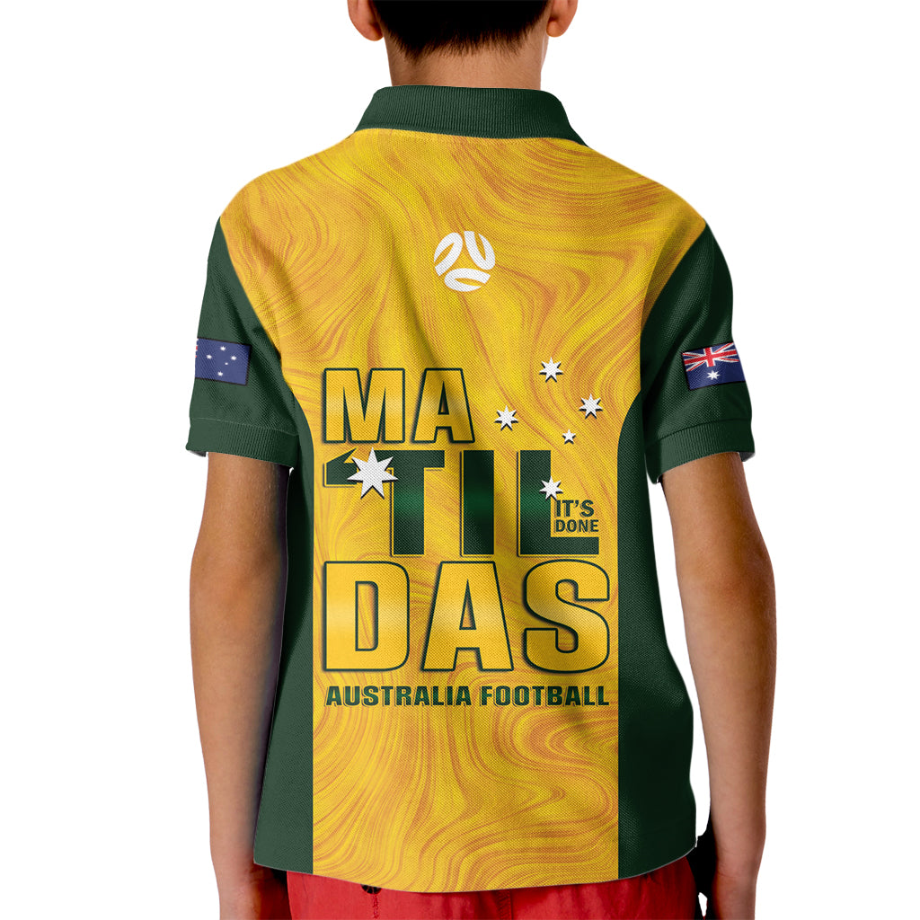 Australia Soccer Kid Polo Shirt Arnold Matildas Gold Version