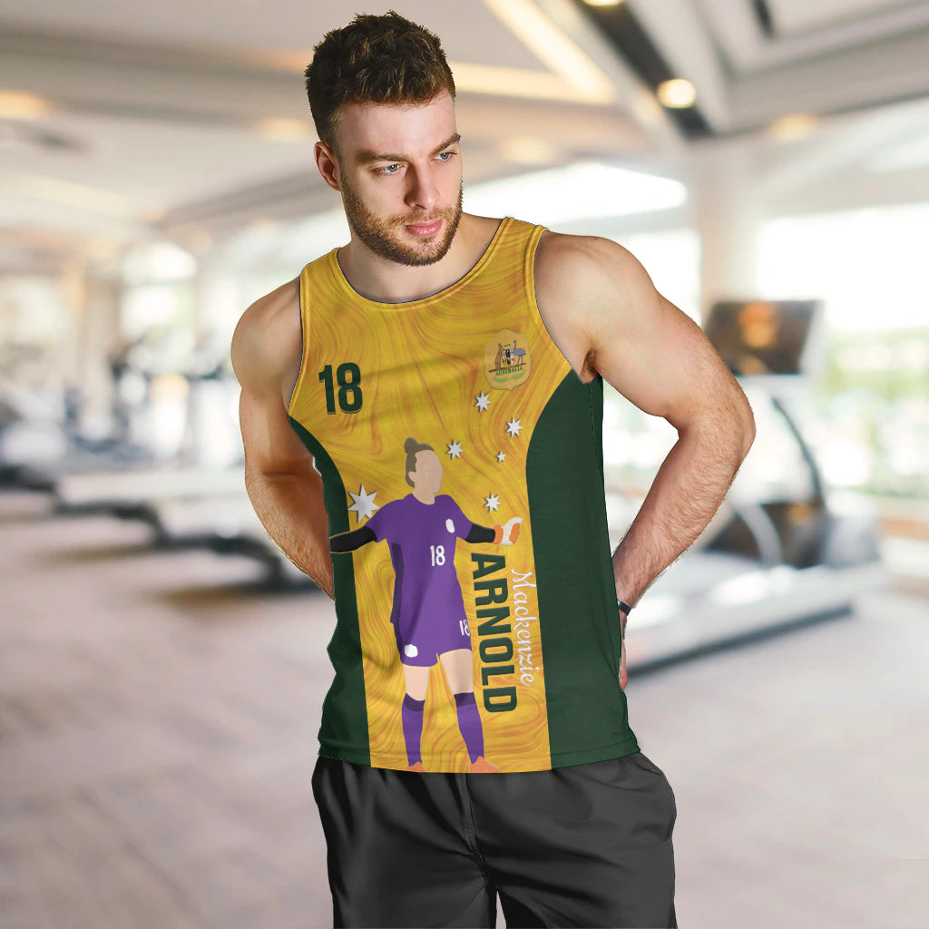 Australia Soccer Men Tank Top Arnold Matildas Gold Version