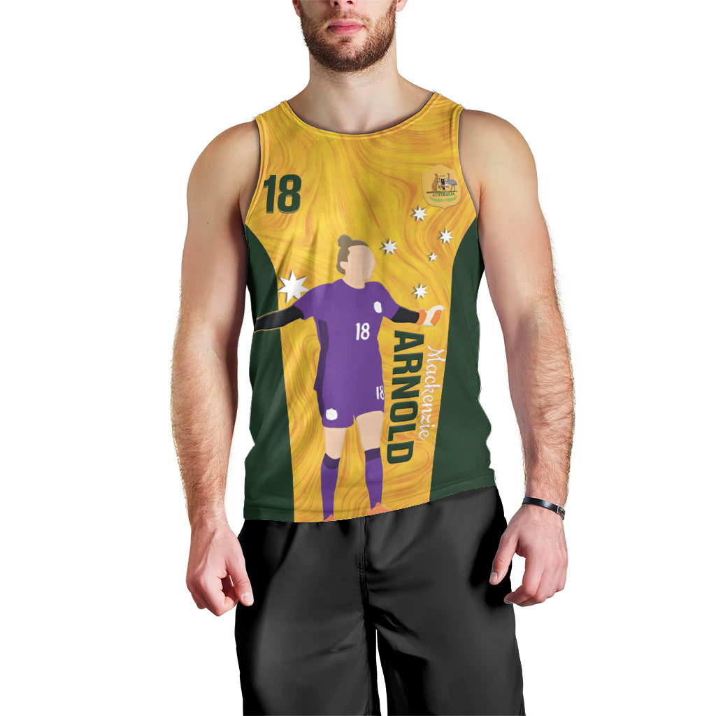 Australia Soccer Men Tank Top Arnold Matildas Gold Version