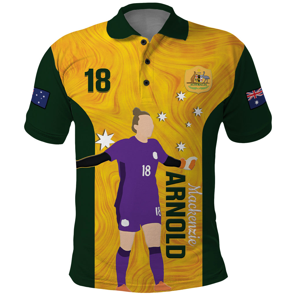 Australia Soccer Polo Shirt Arnold Matildas Gold Version