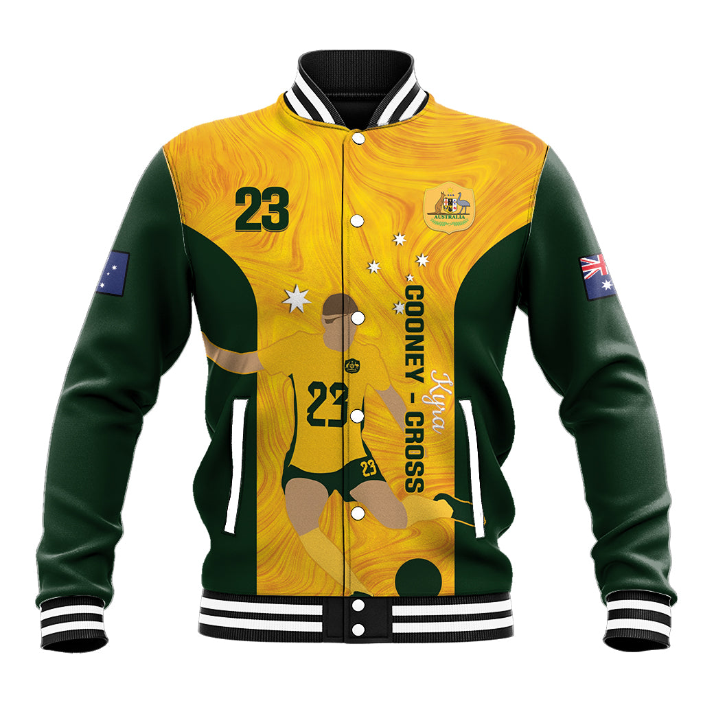 Australia Soccer Baseball Jacket Cooney Cross Matildas Gold Version