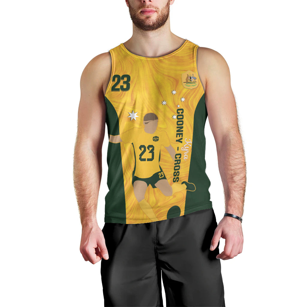 Australia Soccer Men Tank Top Cooney Cross Matildas Gold Version