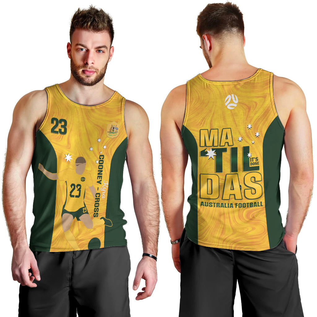 Australia Soccer Men Tank Top Cooney Cross Matildas Gold Version