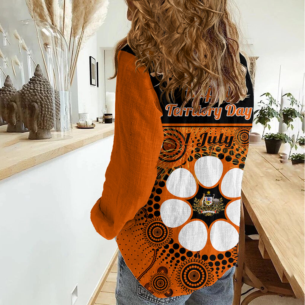 1 July Australia Territory Day Women Casual Shirt Aboriginal Pattern LT14