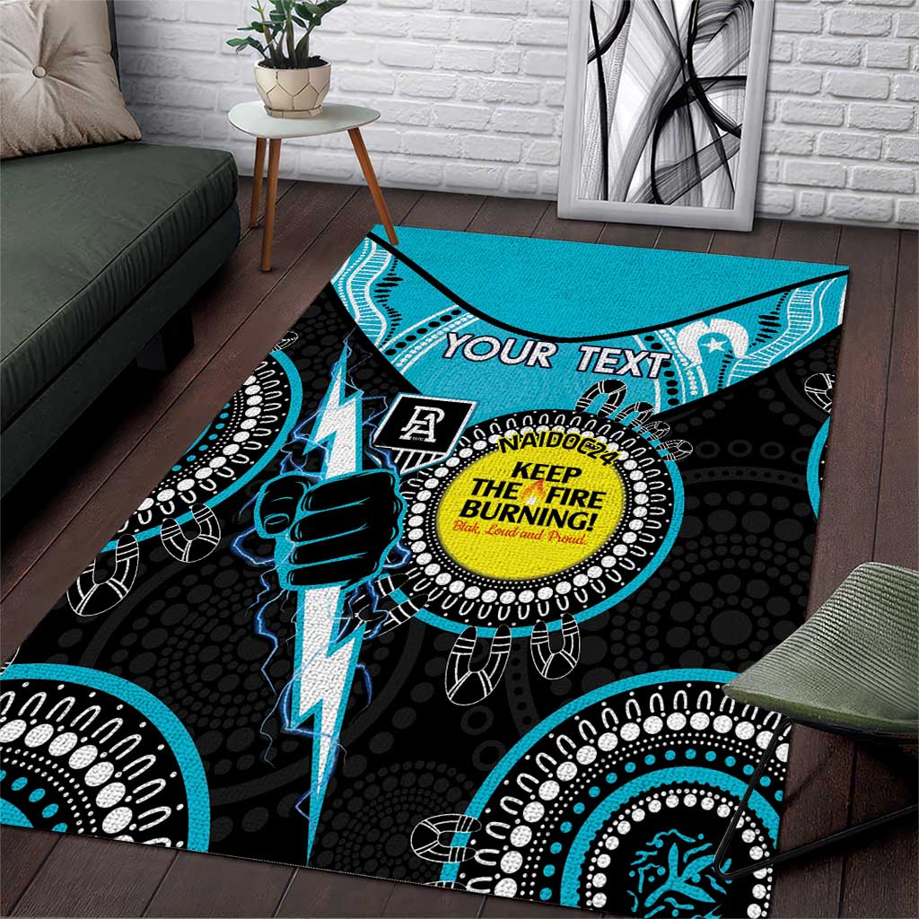 Custom AFL Power NAIDOC Week Area Rug Keep The Fire Burning Indigenous Art