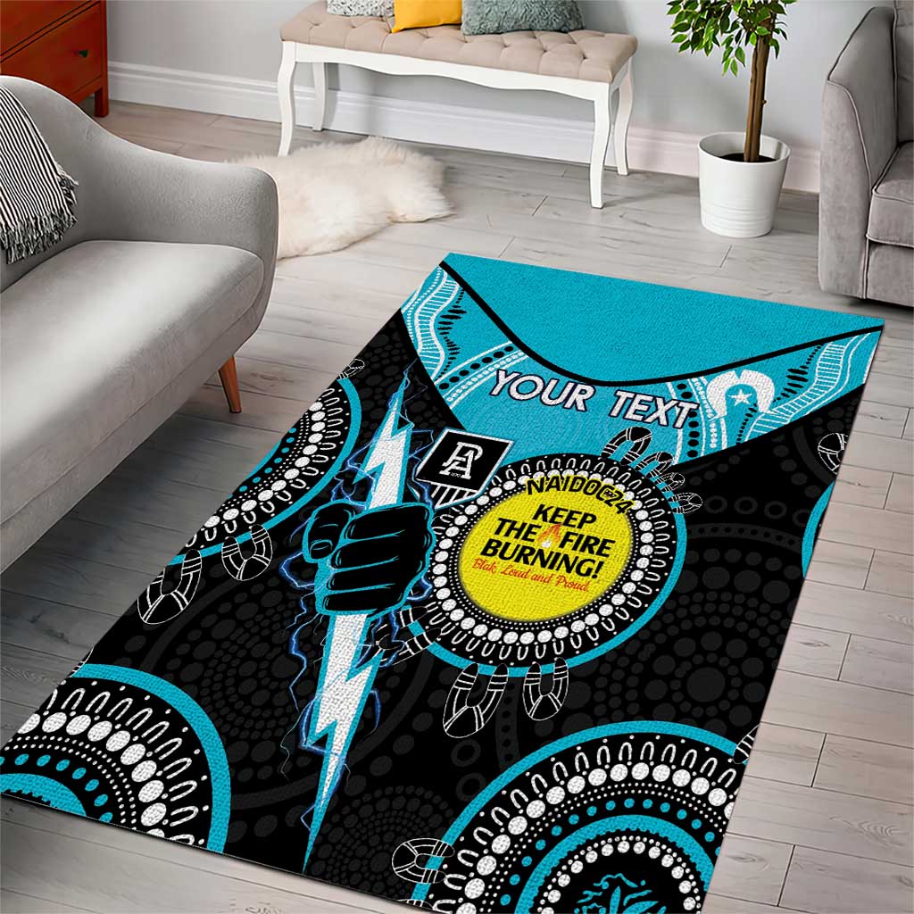 Custom AFL Power NAIDOC Week Area Rug Keep The Fire Burning Indigenous Art