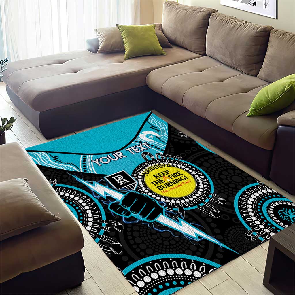 Custom AFL Power NAIDOC Week Area Rug Keep The Fire Burning Indigenous Art