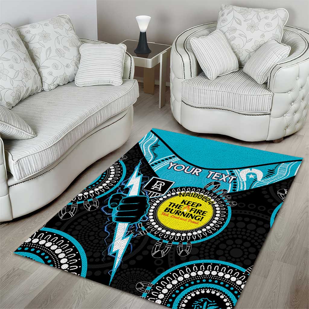 Custom AFL Power NAIDOC Week Area Rug Keep The Fire Burning Indigenous Art