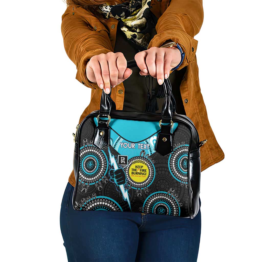 Custom AFL Power NAIDOC Week Shoulder Handbag Keep The Fire Burning Indigenous Art