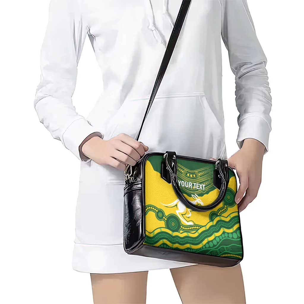 Custom Australia Hockeyroos Shoulder Handbag Aussie Kangaroo Indigenous Art