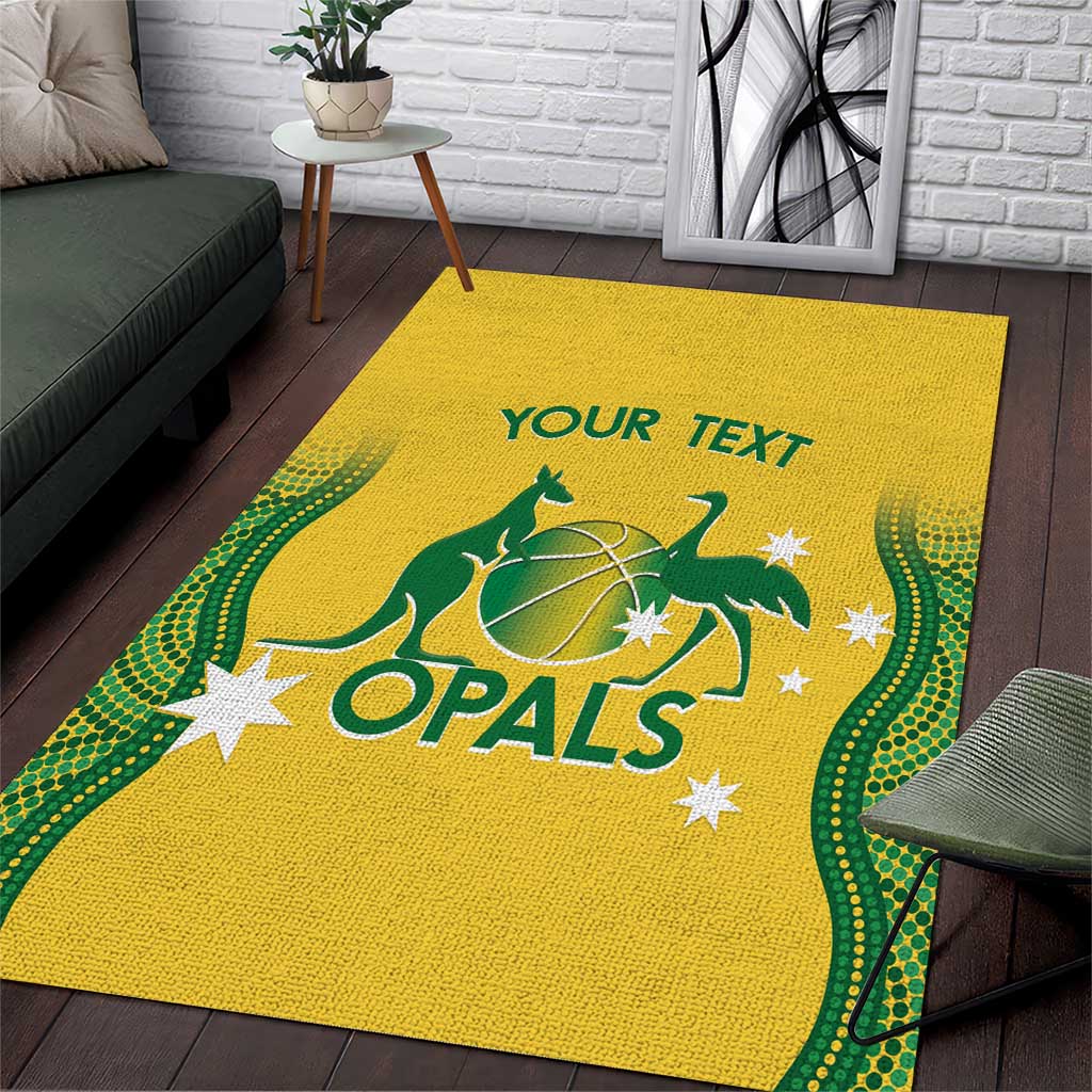 Custom Australia Opals Area Rug Indigenous Art