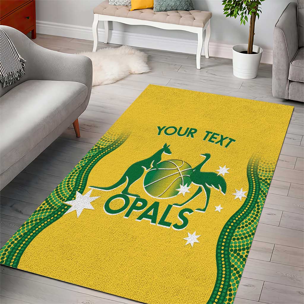 Custom Australia Opals Area Rug Indigenous Art