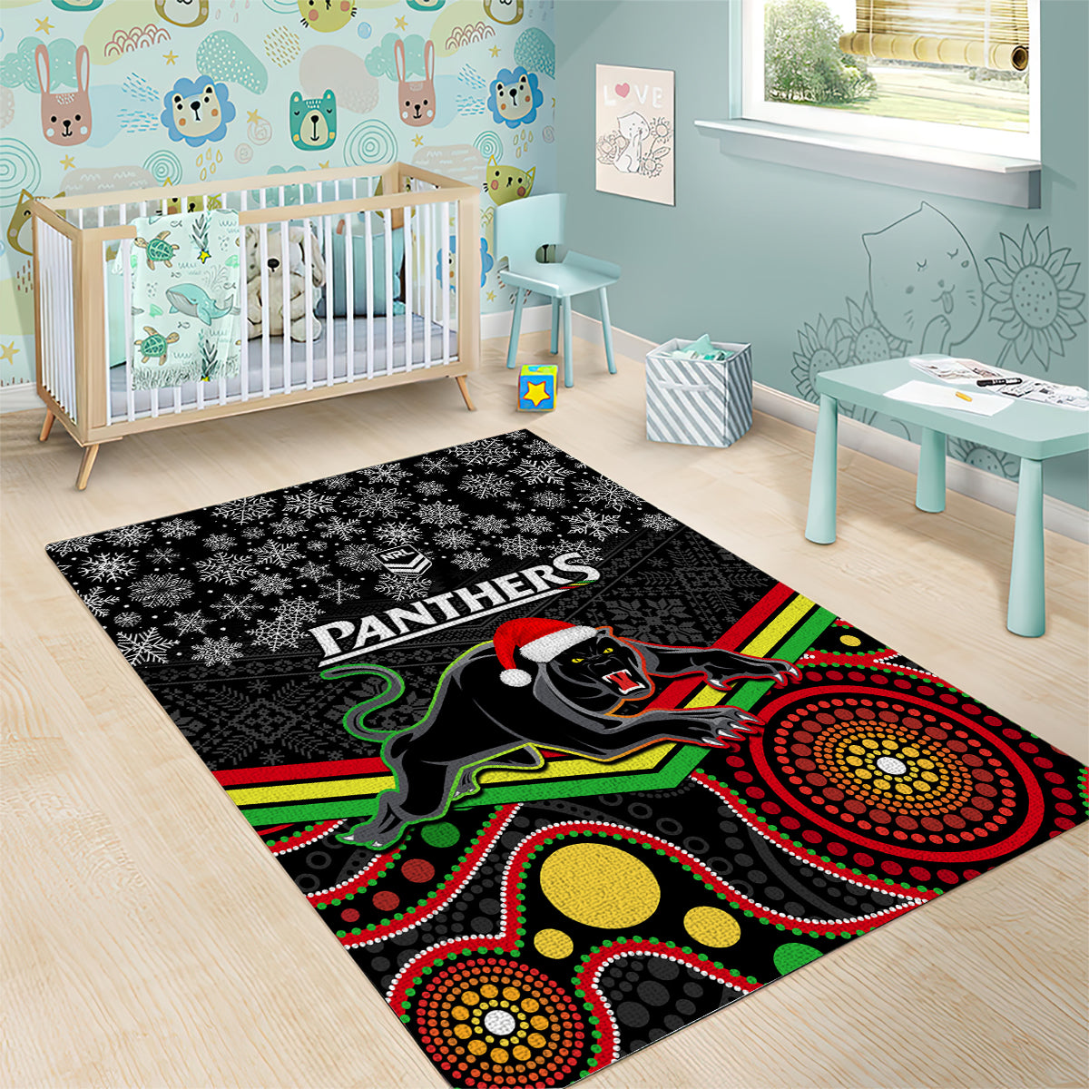 custom-panthers-rugby-christmas-area-rug-merry-xmas-2023-mix-aboriginal-art-black-version