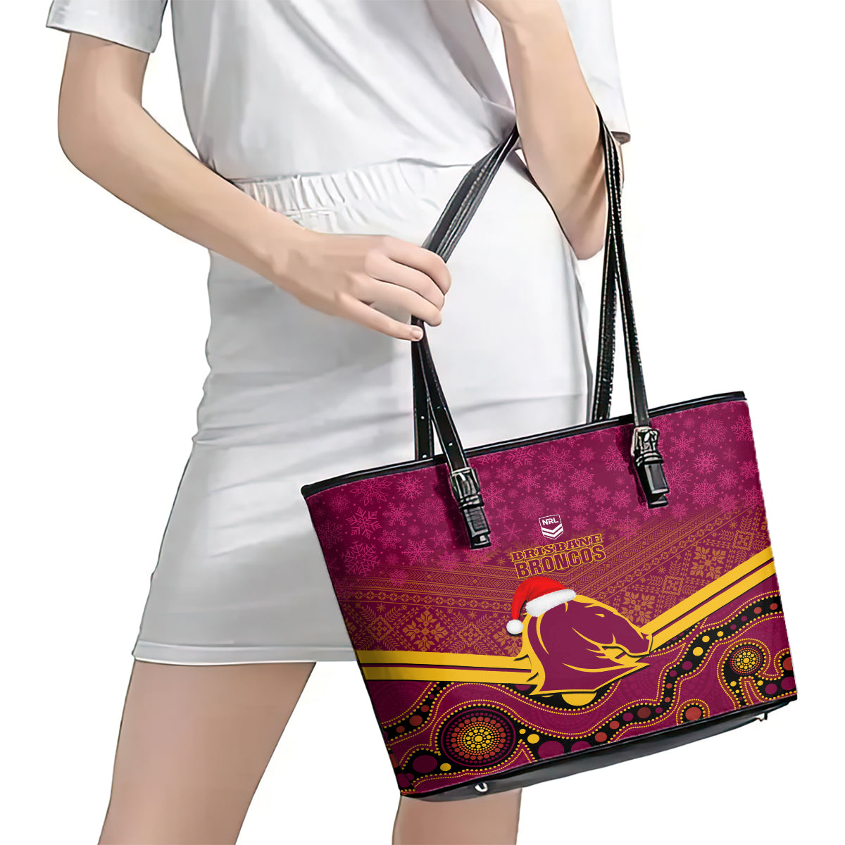 custom-brisbane-broncos-rugby-christmas-leather-tote-bag-merry-xmas-2023-mix-aboriginal-art