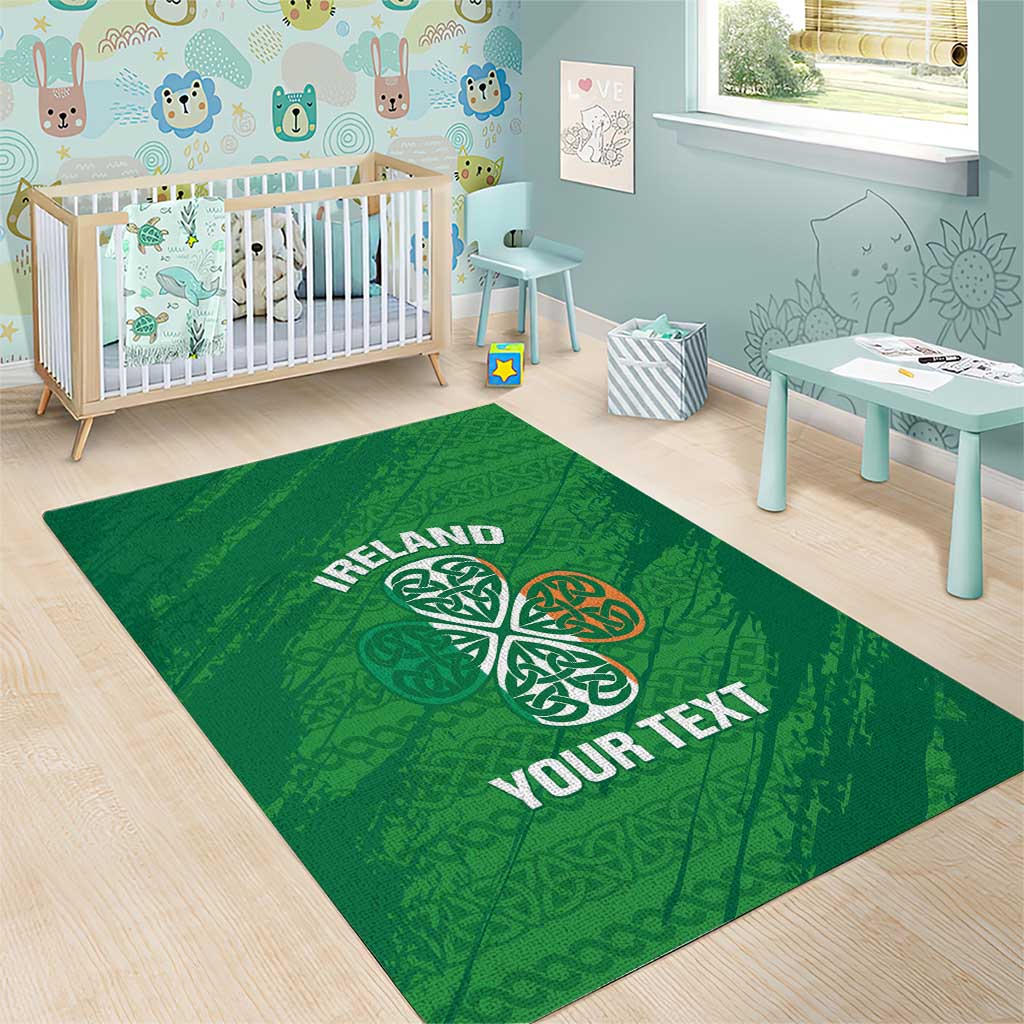 Custom Ireland Cricket Area Rug Irish Celtic Knot - National Color