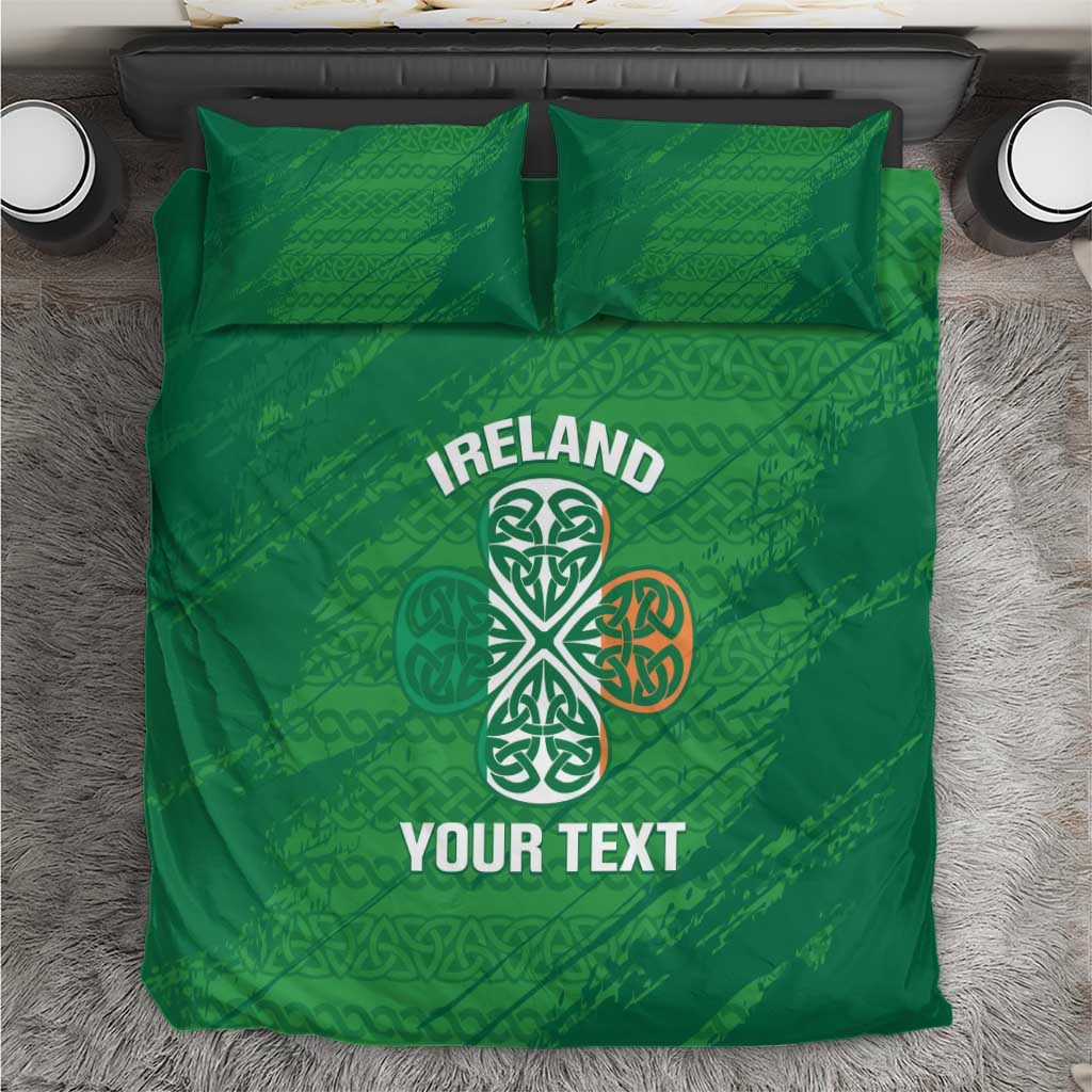 Custom Ireland Cricket Bedding Set Irish Celtic Knot - National Color