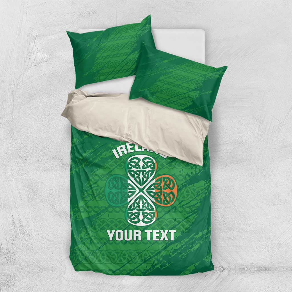 Custom Ireland Cricket Bedding Set Irish Celtic Knot - National Color