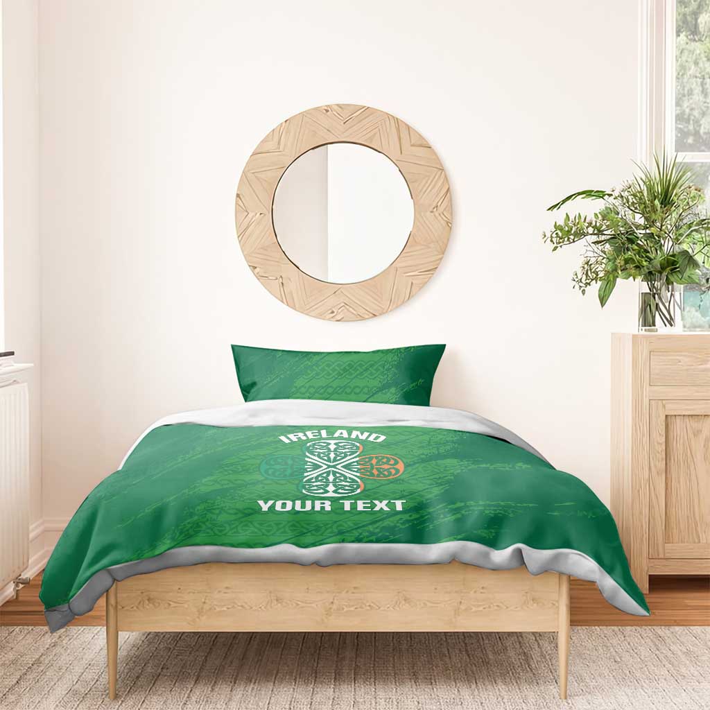 Custom Ireland Cricket Bedding Set Irish Celtic Knot - National Color