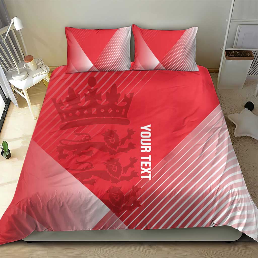 Custom England Cricket Bedding Set Go Champions Sporty Style